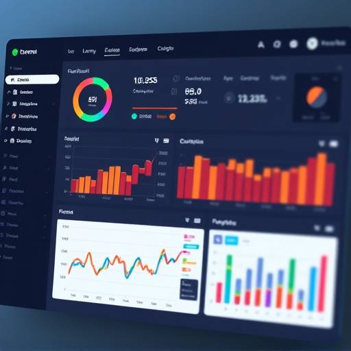 Dashboard van een SaaS-platform met datavisualisaties