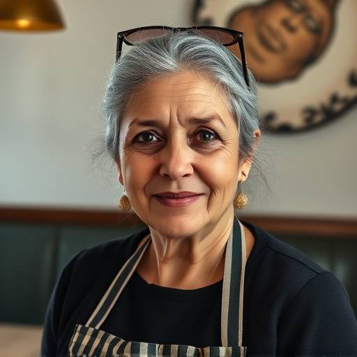 Foto van mevrouw Ali, restauranteigenaar van De Gouden Lepel