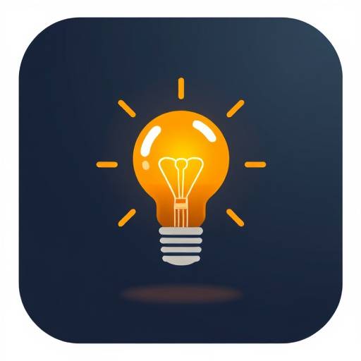Icoon voor webdesign met gloeilamp