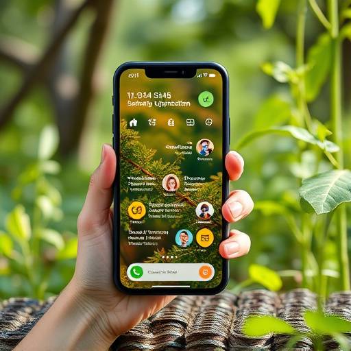 Mobiele app interface voor een duurzaamheidsinitiatief