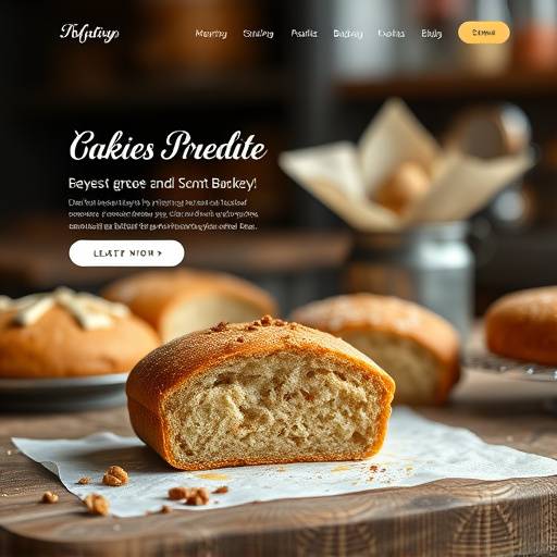 Website design voor een ambachtelijke bakkerij met focus op productfoto's